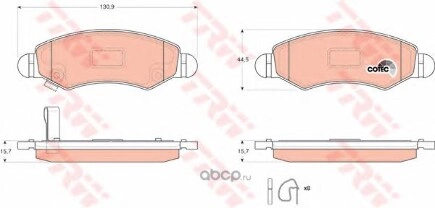 Колодки тормозные передние TRW купить 2 349 ₽