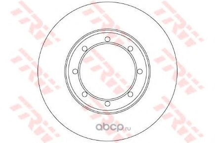 Диск тормозной задний RENAULT Master IV 2010-> /D=302mm TRW купить 6 493 ₽