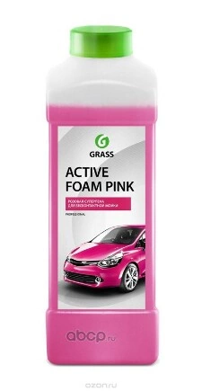 Автошампунь Active Foam Pink для бесконтактной мойки розовая пена 1л GRASS купить 507 ₽