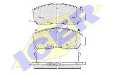 Колодки передние HONDA CIVIC 4D 06- ICER купить 2 354 ₽