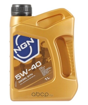 Масло моторное NGN DIESEL SYN 5W-40 синтетическое 1 л купить 872 ₽