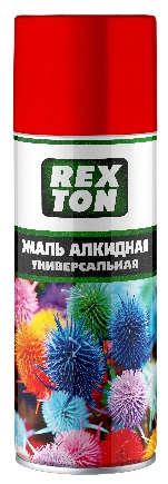 Эмаль алкидная универсальная, яркокрасный, аэрозоль 520 мл REXTON купить 168 ₽