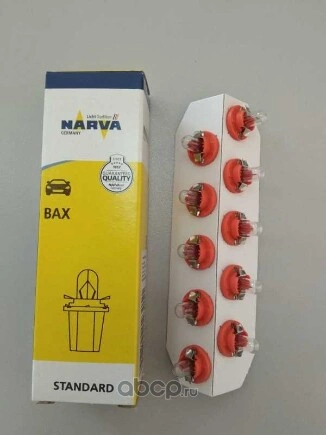 Лампа 12V Bax8,5d 1W NARVA Orange 1 шт. картон купить 63 ₽