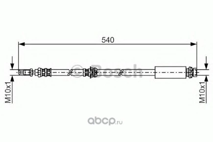 Шланг тормозной передний L=R FORD Fiesta V 01-07/Fusion 02-> /L=540mm BOSCH купить 1 850 ₽