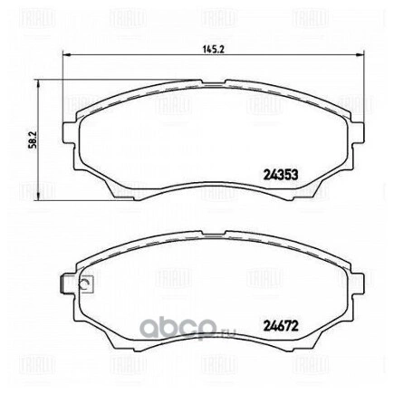 Колодки торм. для а/м Mazda BT50 (06)/Ford Ranger (98) диск. перед. TRIALLI купить 2 155 ₽