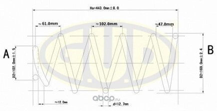 ПРУЖИНА ПЕР Citroen C4 1.6-2.0 V16/1.6HDi 04 купить 1 924 ₽