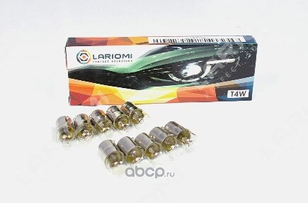 Лампа 12V T4W 4W BA9s LARIOMI 1 шт. картон купить 24 ₽