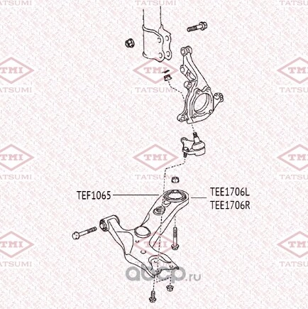 Рычаг передней подвески нижний L TATSUMI купить 3 972 ₽