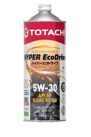 Масло моторное TOTACHI HYPER Ecodrive SP/GF-6A 5W-30 синтетическое 1 л купить 1 013 ₽