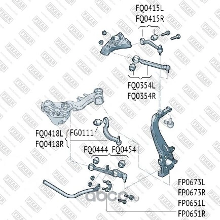 Рычаг передний верхний L VAG A4/A6/A8/Superb I/Passat B5 95-05 FIXAR купить 1 718 ₽