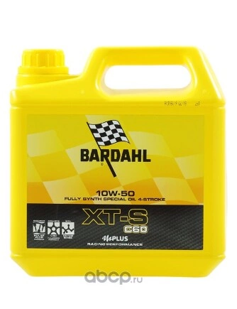 Масло моторное Bardahl XT-S MOTO 10W-50 синтетика 4 л купить 5 702 ₽