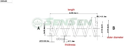 ПРУЖИНА ПОДВЕСКИ передняя Renault Symbol 9908 1.4, Clio 9908 1.4, 1.6 SENSEN купить 1 366 ₽