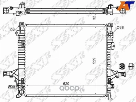 Радиатор VOLVO XC90 02- SAT купить 10 238 ₽