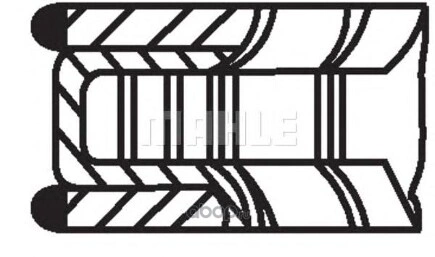 Кольца поршневые (комплект на 1 цилиндр) GM/OPEL mot.1,8L X18XE /D=81,6mm STD KNECHT/MAHLE купить 3 295 ₽