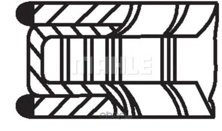 Кольца поршневые (комплект на 1 цилиндр) CITROEN/PEUGEOT /D=75mm STD KNECHT/MAHLE купить 1 456 ₽