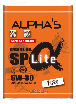 Масло моторное 5W-30 4л SP Lite (полусинтетика) ALPHA'S купить 3 551 ₽