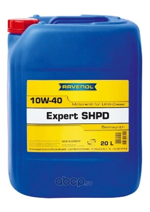 Масло моторное Ravenol Expert SHPD 10W-40 полусинтетика 20 л купить 15 561 ₽