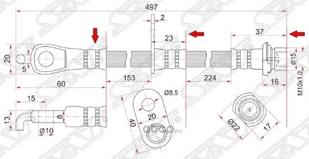 Шланг тормозной FR TOYOTA CAMRY/LEXUS ES240/350 06- LH купить 672 ₽