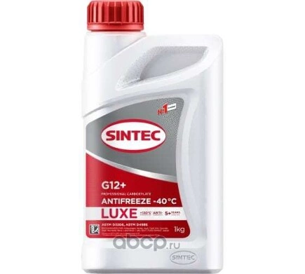 Антифриз Sintec LUXE G12+ готовый -40 красный 1 кг купить 247 ₽