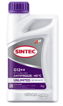 Антифриз готовый красный Unlimited G12++ -40 1кг Sintec купить 361 ₽