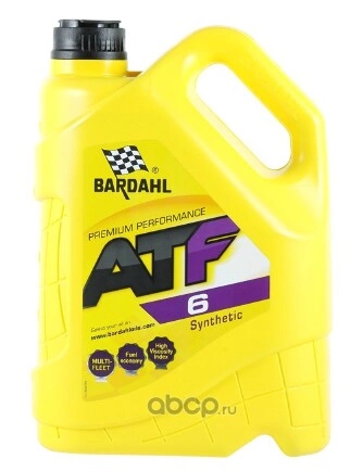 Масло трансмиссионное Bardahl ATF VI синтетическое 5 л купить 8 296 ₽