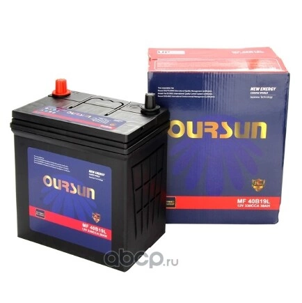 Аккумулятор OURSUN JIS MF 38 А/ч R+ (0) 222x196x128 EN330 А купить 3 917 ₽