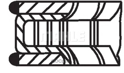 Кольца поршневые (комплект на 1 цилиндр) ВАЗ 2108-10 /d=82,80mm /STD+0,8mm KNECHT/MAHLE купить 1 685 ₽