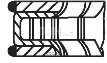 Кольца поршневые (комплект на 1 цилиндр) FORD mot.2,0L Zetec /D=84,8mm STD+0,25mm KNECHT/MAHLE купить 1 405 ₽