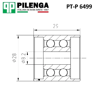 Натяжитель ремня приводного ГРМ PTP6499 купить 468 ₽