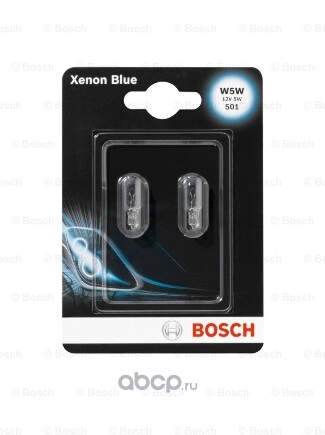 Лампа 12V W5W 5W BOSCH XENON BLUE 2 шт. блистер купить 418 ₽