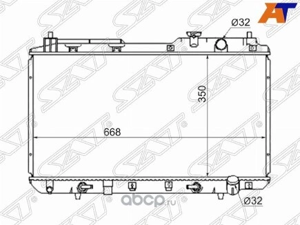 Радиатор HONDA CR-V 95-01 SAT купить 3 396 ₽