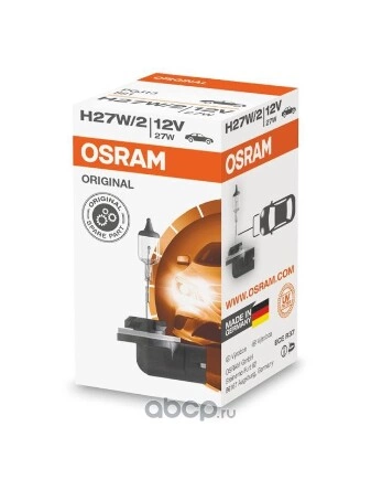 Лампа 12V H27W/2 27W PGJ13 OSRAM ORIGINAL LINE 1 шт. картон купить 480 ₽