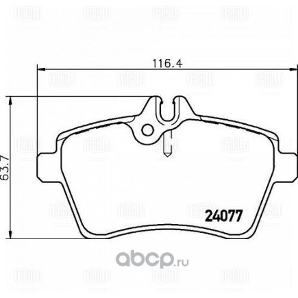 Колодки передние MB A-Class (W169)/B-Class (W245) TRIALLI купить 2 169 ₽