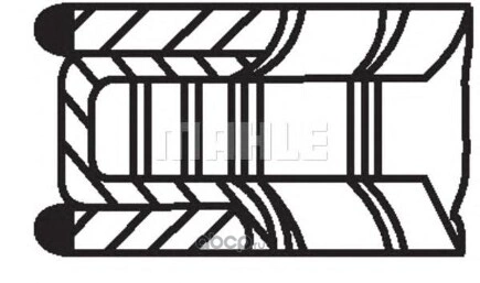 Кольца поршневые (комплект на 1 цилиндр) VW mot.1,4TSI /D=76,5mm STD+0,50mm KNECHT/MAHLE купить 3 273 ₽