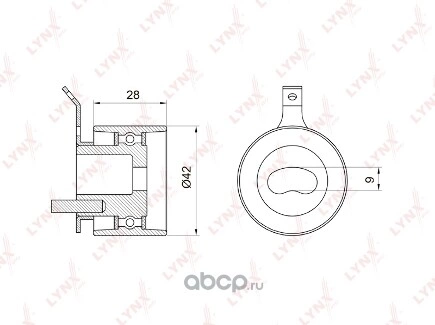 Ролик натяжной ГРМ LYNXauto купить 883 ₽