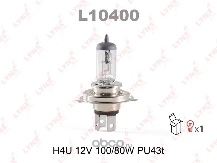 Лампа 12V H4U 100/80W PU43t LYNXauto 1 шт. картон купить 284 ₽