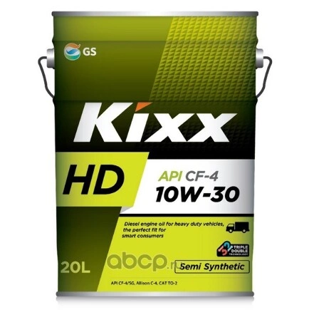 Масло моторное KIXX HD 10W-30 полусинтетическое 20 л купить 11 421 ₽