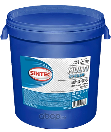 Смазка Sintec MULTI GREASE EP 2-150 18 кг купить 14 746 ₽