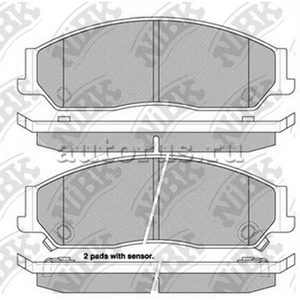 Колодки тормозные дисковые NIBK купить 1 139 ₽