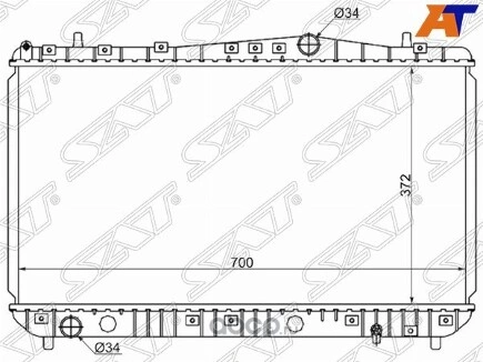 Радиатор DAEWOO NUBIRA/CHEVROLET LACETTI/SUZUKI FORENZA 1.4/1.6/1.8 03-(трубчатый) SAT купить 5 024 ₽