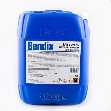 Масло моторное BENDIX полусинтетика 10W40 20 л. HIGH TECH ULTRA TRUCK BENDIX купить 9 490 ₽