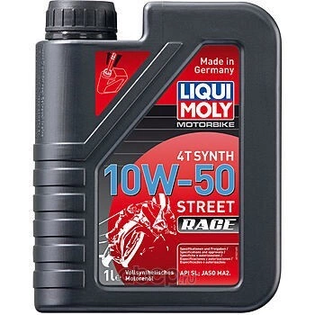 Масло моторное Liqui moly Racing Synth 4T 10W-50 синтетика 1 л купить 1 999 ₽