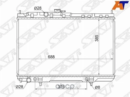 Радиатор охлаждения NISSAN ALMERA CLASSIC 1 2006-2013 SAT купить 6 340 ₽