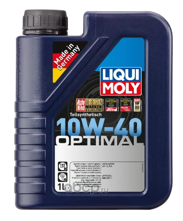 Масло моторное LIQUI MOLY Optimal 10W-40 полусинтетическое 1 л купить 1 183 ₽