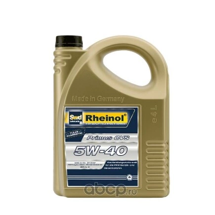 Масло моторное SWD RHEINOL Primus CVS 5W-40 синтетическое 4 л купить 3 518 ₽