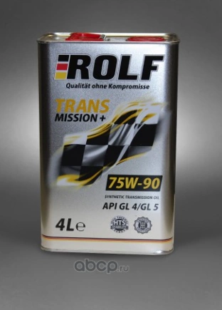 Масло трансмиссионное ROLF Transmission SAE 75W-90 4 л купить 2 975 ₽