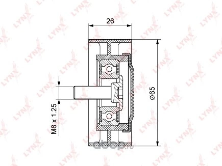 Ролик натяжителя приводного ремня LYNXauto купить 1 451 ₽