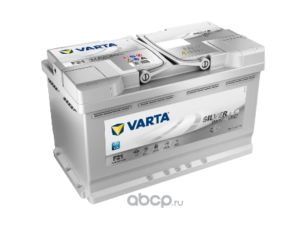 Аккумулятор VARTA Silver Dynamic AGM 80 А/ч обратная R+ F21 315x175x190 EN800 А купить 31 113 ₽