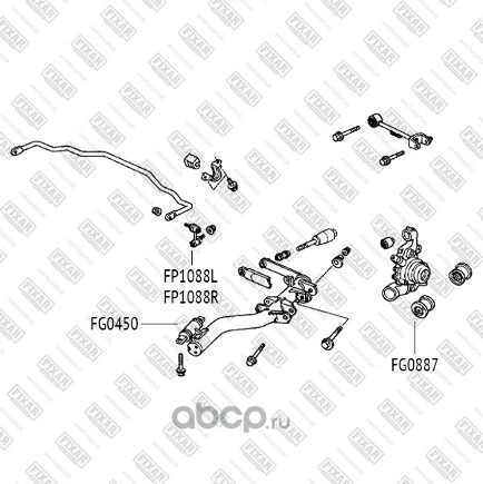 Тяга стабилизатора задняя правая HONDA CRV II 02-06 FIXAR купить 594 ₽