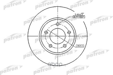 Диск тормозной передний CHRYSLER Town & Contry 01-07,DODGE Caravan, Grand PATRON купить 4 406 ₽